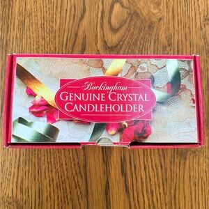 Genuine Crystal Candleholder - Red and Green